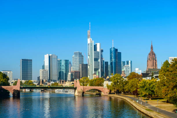 istock Frankfurt City Skyline and Main River, Germany 1054967392