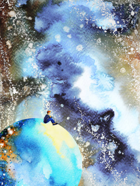 istock human and spirit powerful energy connect mind universe power abstract art watercolor painting illustration design hand drawing 1054969618