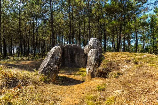 A dolmen in Vixiador forest - Vigo, Galicia - Spain