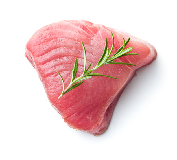 filete de atún crudo fresco - tuna tuna steak raw freshness fotografías e imágenes de stock