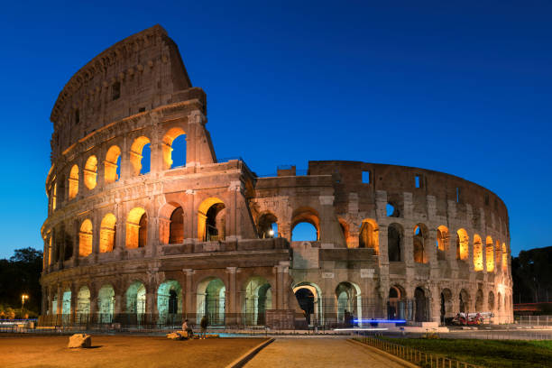 istock Colosseum in Rome at night 1054985376