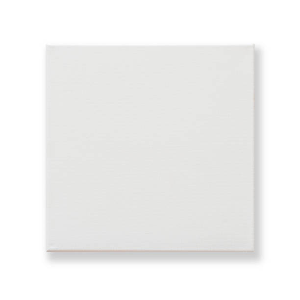 istock White blank canvas fabric texture square backdrop for oil painting isolated (clipping path) 1054987736