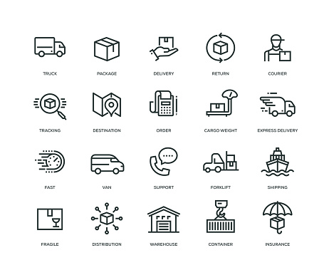Delivery Icons - Line Series