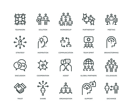Collaboration icons - Line Series