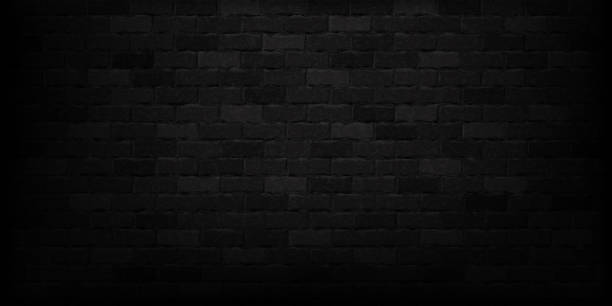 ilustraciones, imágenes clip art, dibujos animados e iconos de stock de fondo de plantilla y diseño de la decoración de la pared de ladrillo negro aislado realista de vector. - wall