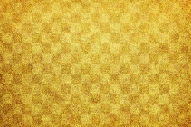 istock Japanese new year gold checkered pattern paper texture background 1055014680