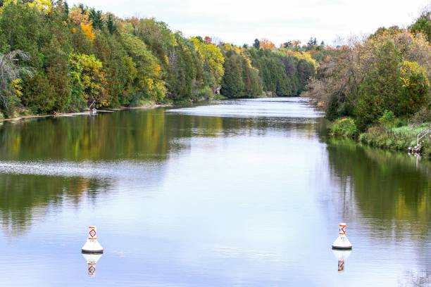 Elora Ontarion in the fall stock photo