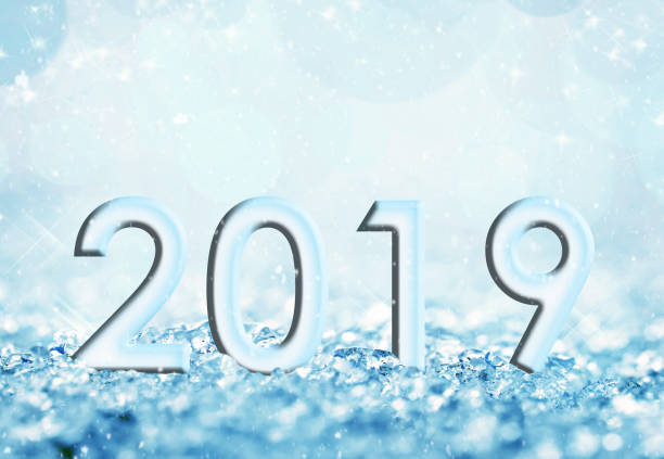 istock 2019 blue snow and bokeh lights greeting card 1055051774