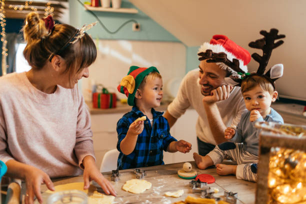 istock Family baking Christmas cookies 1055052036