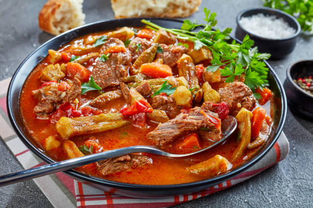 istock Beef and Okra Stew in a bowl 1055064960