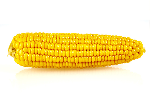 Yellow Corn on white background