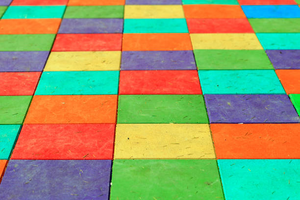 Rubber playground safety mats at park