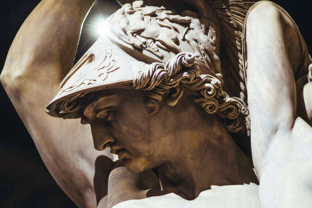 レイプのポリュクセネー彫刻シニョーリア広場の詳細です。フィレンツェ - renaissance statue italy florence italy ストックフォトと画像