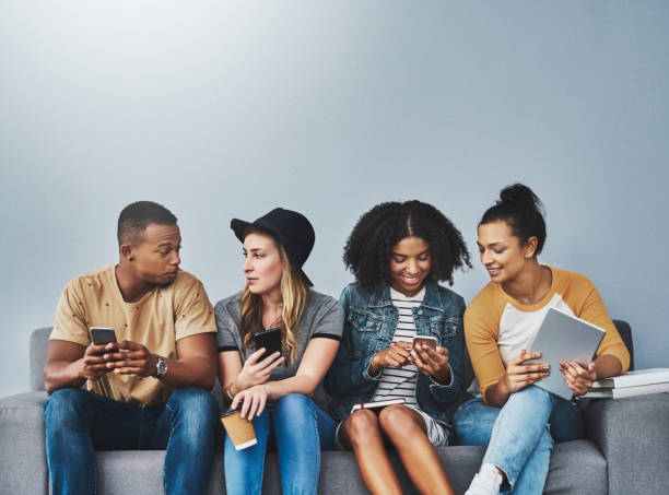 istock Living their lives online 1055085538