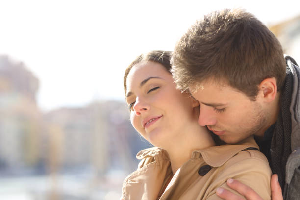 istock Man seducing and flirting in the street 1055088992