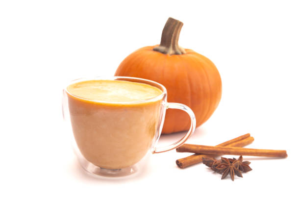 istock A Pumpkin Spice Latte on a White Background 1055089296