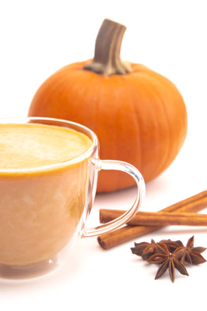 istock A Pumpkin Spice Latte on a White Background 1055089354
