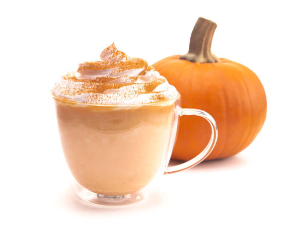 istock A Pumpkin Spice Latte on a White Background 1055090506