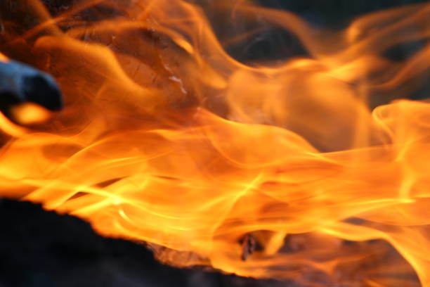 istock Close-up flames of fire on the campfire 1055091116