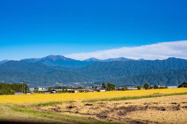 istock A landscape with fields and mountains visible / Japan Country image 1055094960