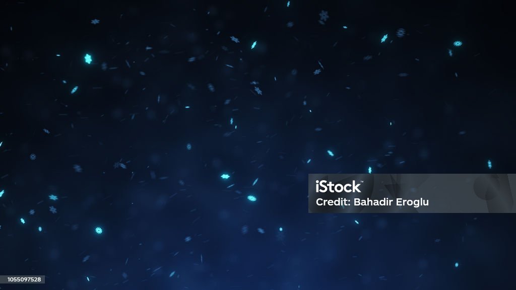 4k Blue Ice Blue Particle Stock Photo