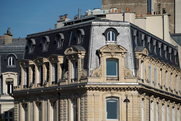 istock paris roofs chimney and building cityview 1055104160
