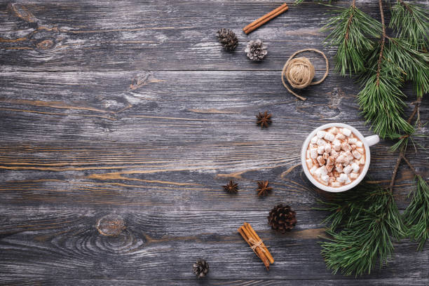 istock Cup of hot cocoa with marshmallows. 1055104498