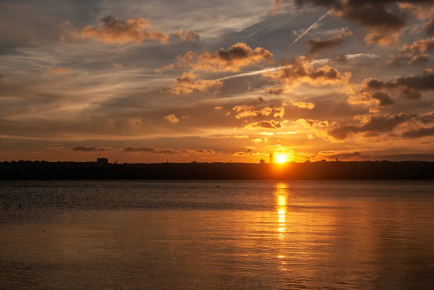 istock Sunset with sun behind silhouette in Istanbul,Turkey 1055104886