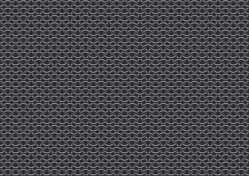 Seamless vector pattern of european '6 in 1' chain mail over dark background