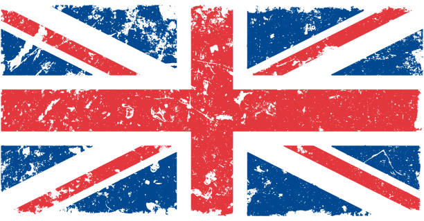 illustrazioni stock, clip art, cartoni animati e icone di tendenza di grunge union jack - british flag dirty british culture flag