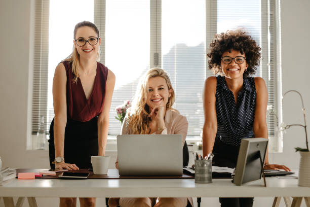 istock Multiracial businesswomen in office 1055115814