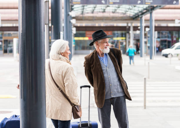istock Senior Couple At Airport 1055120894