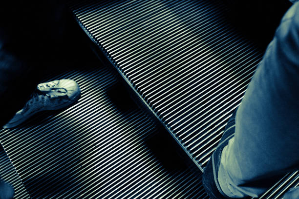 Passenger on the escalators in London Underground