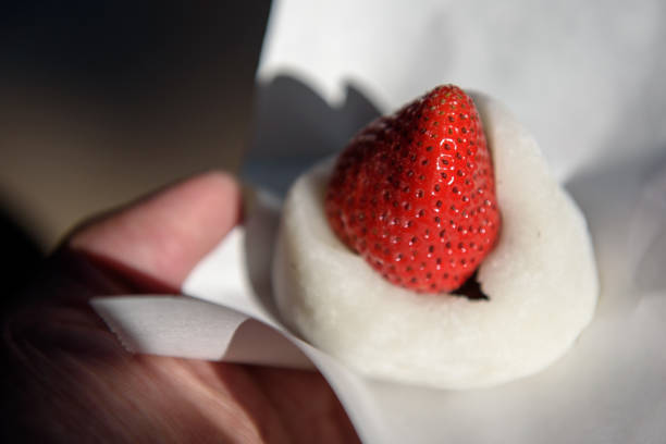 Daifuku with strawberry, Japan traditional desert