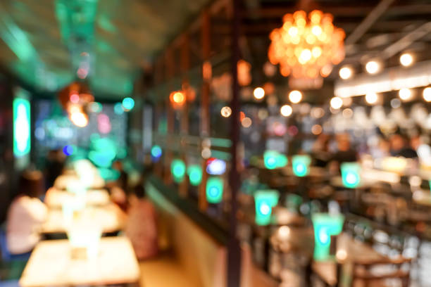 istock Pub / Club / Bar blurry and bokeh background image. 1055140576