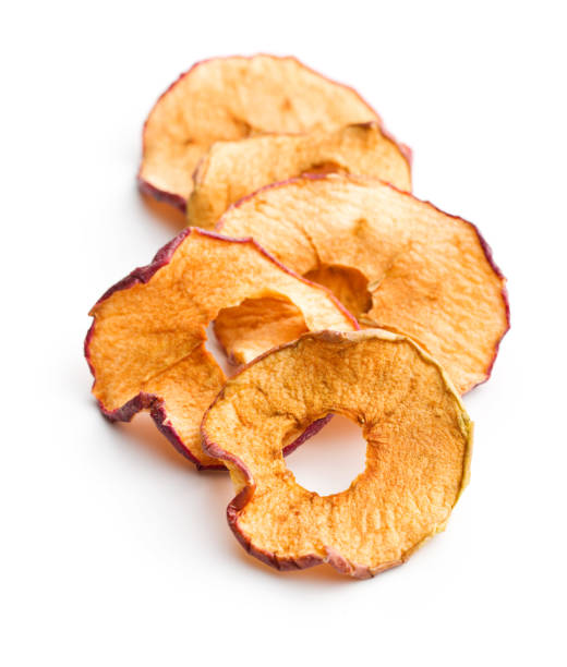 tasty dried apple slices - dried apple imagens e fotografias de stock
