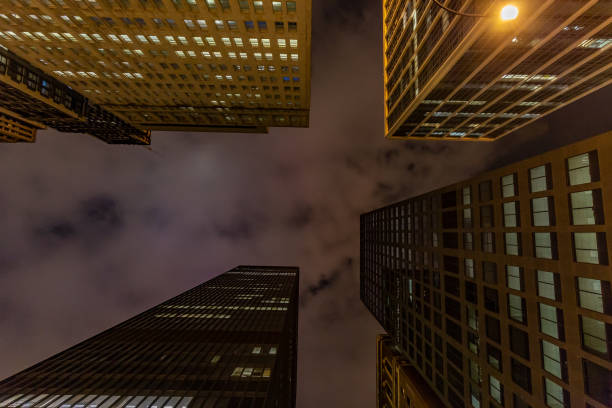 istock Chigaco buildings view at night 1055144844