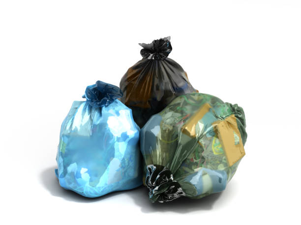 istock close up of blue garbage bags 3d render on white background 1055145922