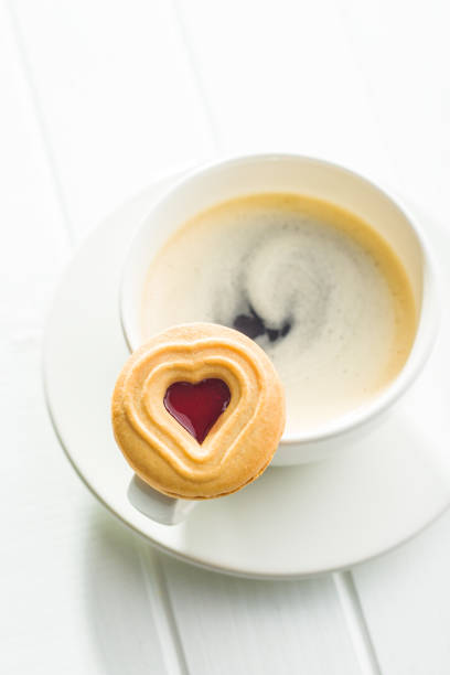 istock Sweet jelly cookies and coffee cup 1055153636