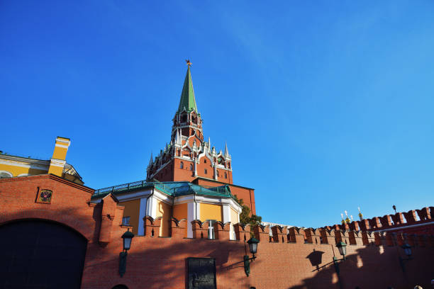 Spasskaya Tower Against dramatic clouds and sky