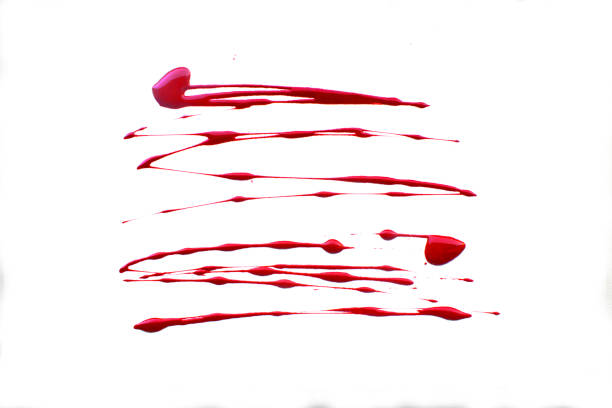 istock Red nail polish sample isolated on white background 1055155028