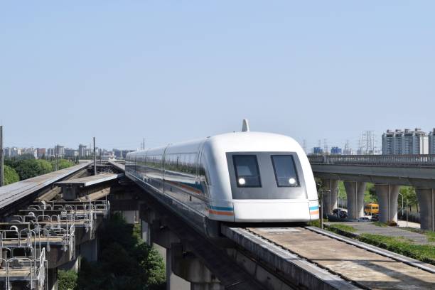 Shanghai maglev train Taked in Longyang Road station, SHanghai, China maglev train stock pictures, royalty-free photos & images