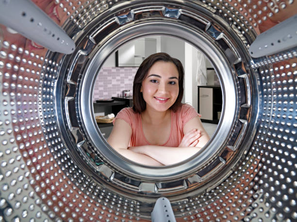 looking from inside a washing machine