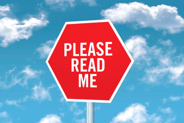Please read me “Please read me” sign on front of a blue sky pleading stock pictures, royalty-free photos & images