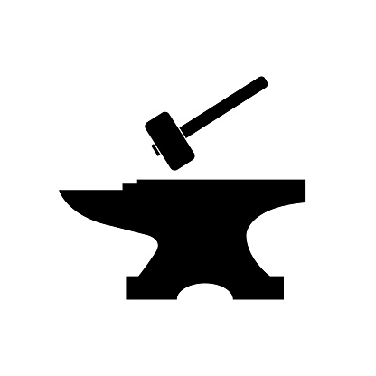 Anvil icon on white background
