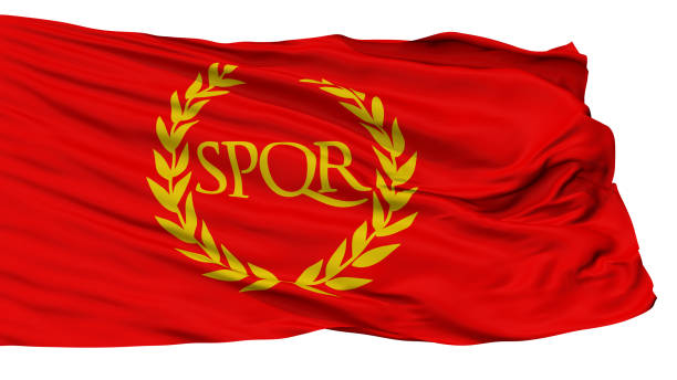 istock Roman Empire Spqr Flag, Isolated On White 1055167670