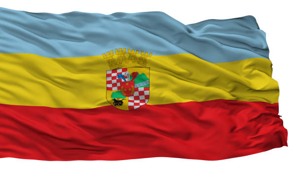 istock San Bernardo City Flag, Chile, Isolated On White Background 1055176552