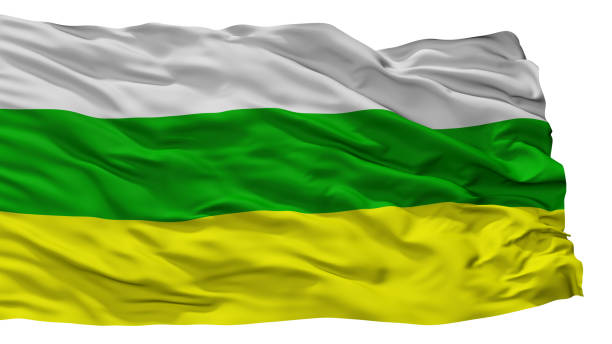 Palmira City Flag, Colombia, Isolated On White Background Palmira City Flag, Country Colombia, Isolated On White Background, 3D Rendering palmira colombia stock pictures, royalty-free photos & images