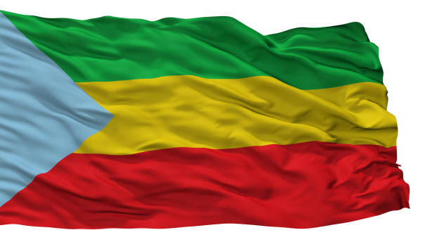 istock Pradera City Flag, Colombia, Isolated On White Background 1055180980