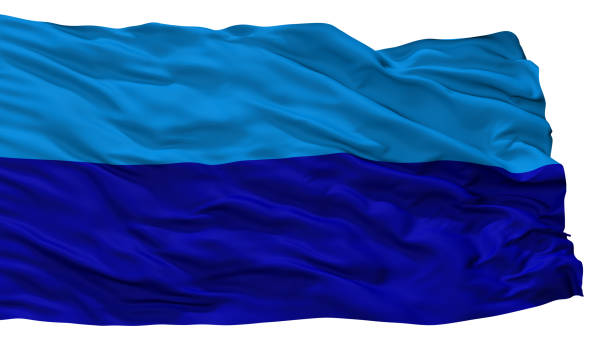 istock Duran City Flag, Ecuador, Isolated On White Background 1055185046